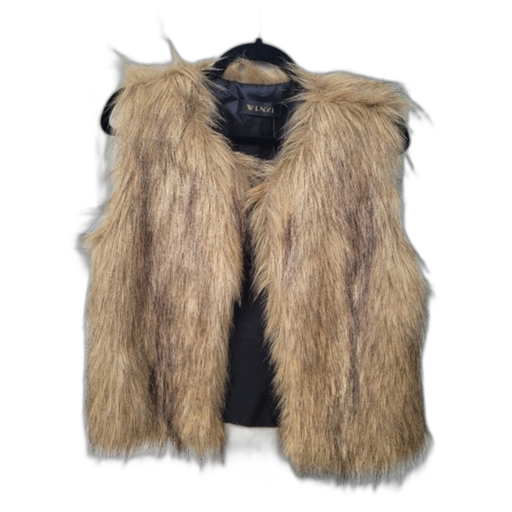 WENXI Faux Fur Vest size Medium